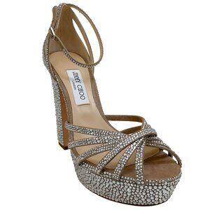 Jimmy Choo Crystal Embellished Isra 120 Sandals